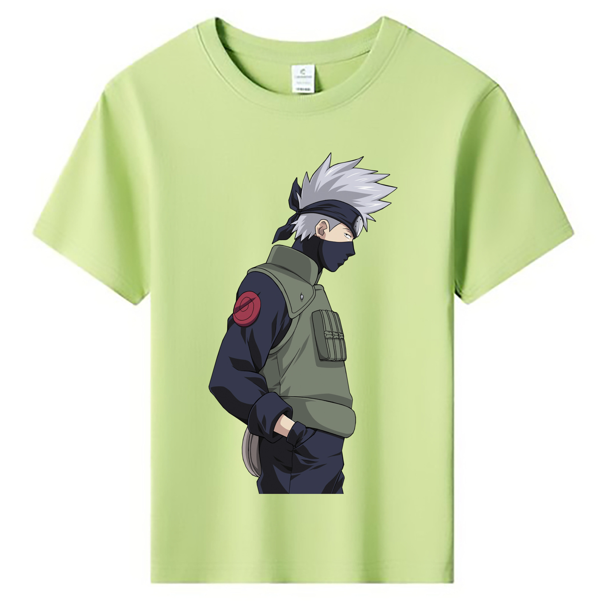 （画像用） NARUTO -ナルト- はたけ カカシ Hatake Kakashi 綿100％キッズTシャツ（フロントプリント）